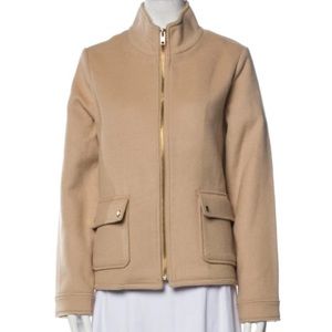 Joie Camel Wool Blend Jacket with Standup Collar Size Large